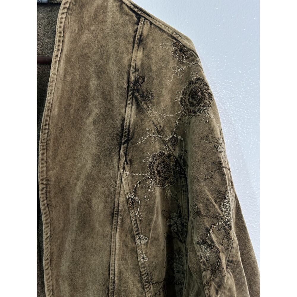 Josephine Posephine Jacket Womens Brown Embroidered Boho Floral Made in Italy - Picture 4 of 7